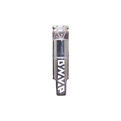 Steel-colored DynaVap UniDyn condenser cap with engraved logo, an accessory that ensures efficient cooling and vapor retention.