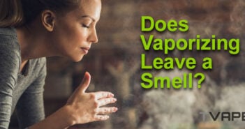 Woman smelling vapor