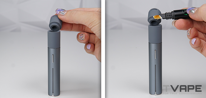 Some in using Puffco Pivot to show how Puffco Pivot wax pen works