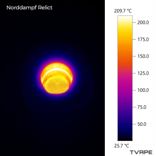 Accurate temperature readings of the Norddampf Relict chamber using thermal camera