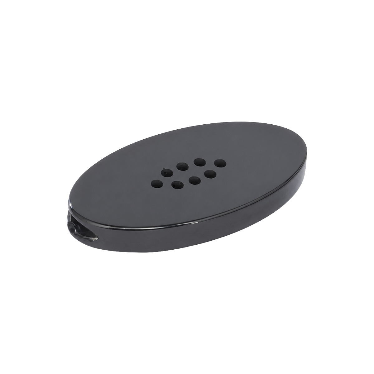 DaVinci IQ3 zirconia mouthpiece seen from above, showing the cluster of air holes in the flat black ceramic face