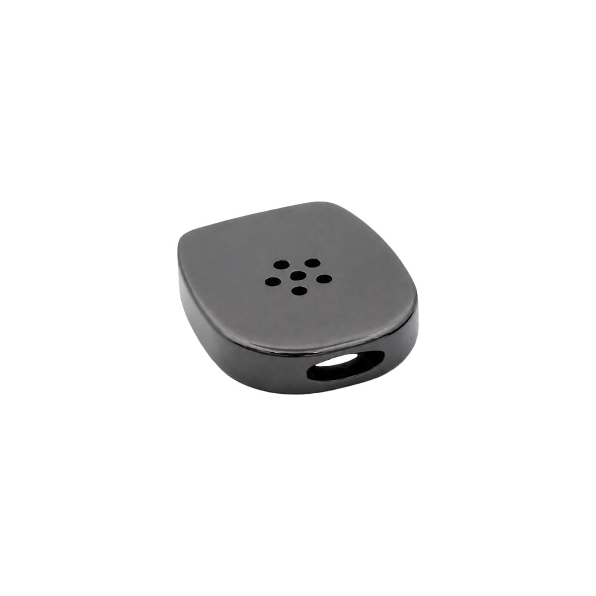 Embout plat en zircone DaVinci MIQRO gris foncé avec sortie de vapeur à six trous sur le dessus et fente ovale sur le côté