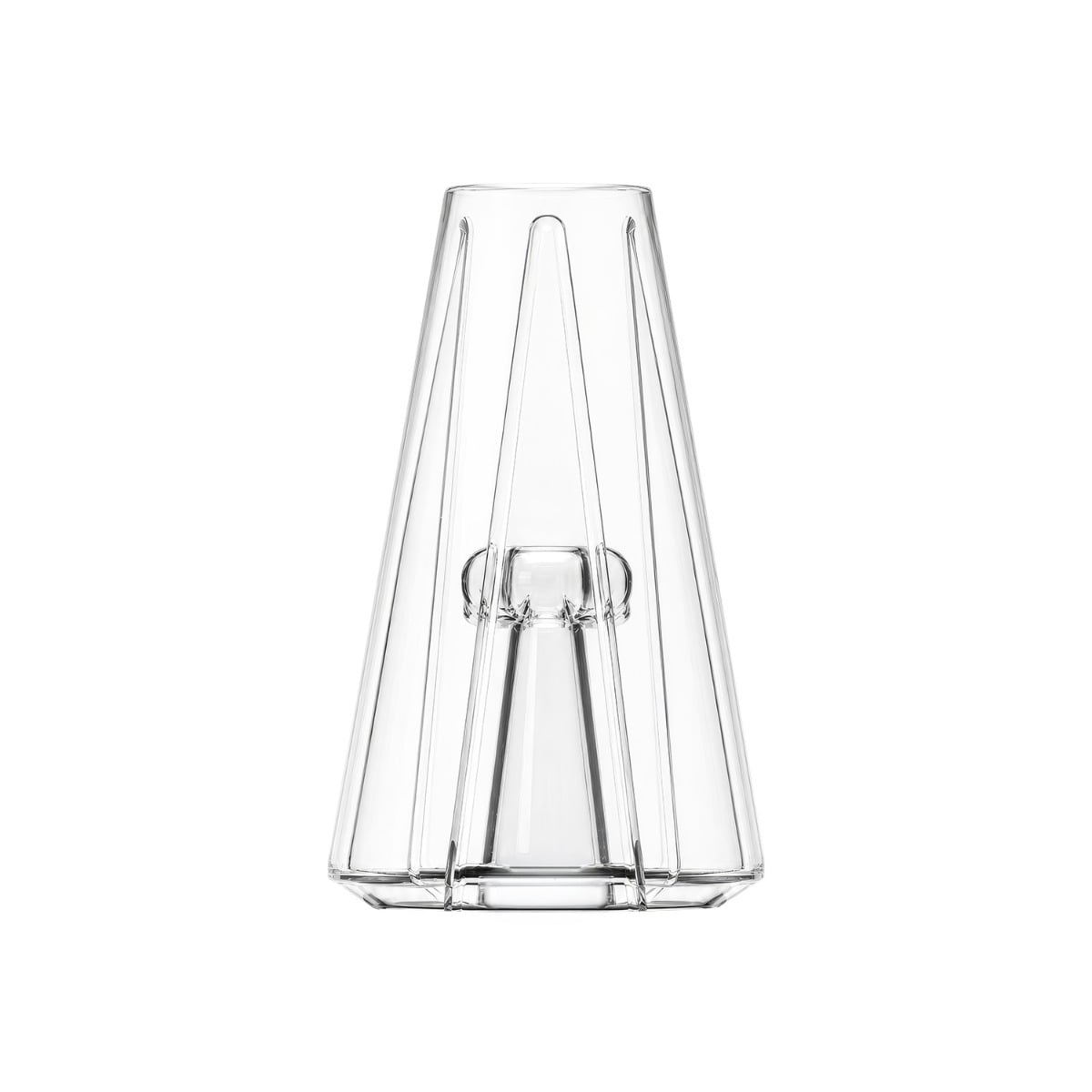 Tronian Omegatron 2 Glass Cup, coupe à vapeur en verre borosilicate effet cascade, vue de face