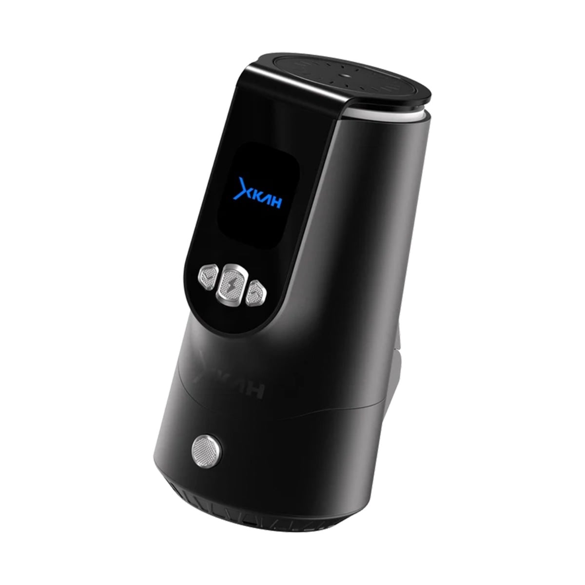 XKAH Pro Graphite electric hookah heater, front angled view with LED display and control buttons