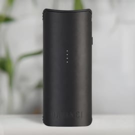 DaVinci MIQRO-C portable dry herb vaporizer - front view with 4 LED indicators turned on