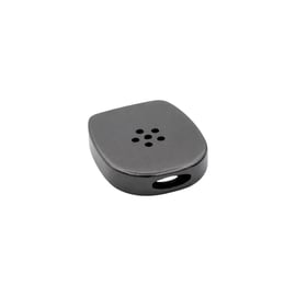 Dark grey DaVinci MIQRO Flat Mouthpiece Zirconia with a six-hole vapor outlet on top and an oval draw slot on the side