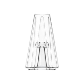 Tronian Omegatron 2 Glass Cup, waterfall-style borosilicate glass vapor cup, front view