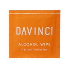 In the box: davinci artiq-alcohol wipes