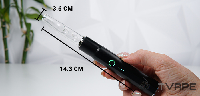 Linx Saber Dry herb Vaporizer dimensions