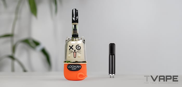 Lookah Cat 510 thread battery is shown with the Litl Heat - a chamber for solid wax