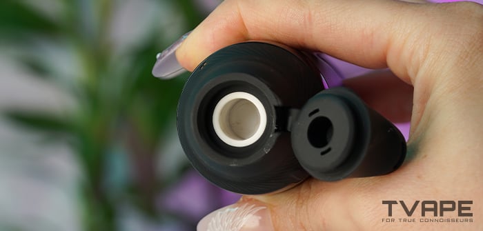 Stylo à cire Puffco Proxy Core - gros plan sur la chambre de chauffe en 3D