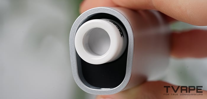 Yocan Black Pocket close up view of the heating chamber