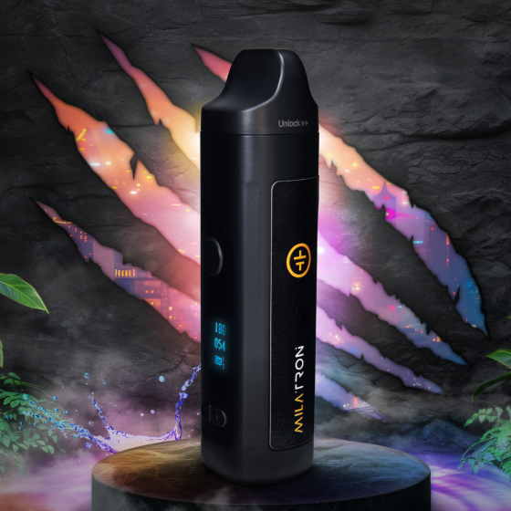 Vaporisateur Tronian Milatron avec fond coloré