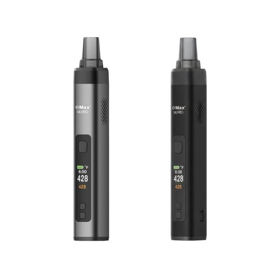 Le vaporisateur portable XMax v4 Pro est proposé en deux couleurs : noir et argent.