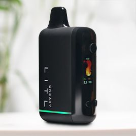 Batterie Litl Sneaky à filetage 510 noire, design compact avec écran LCD digital et accent LED vert