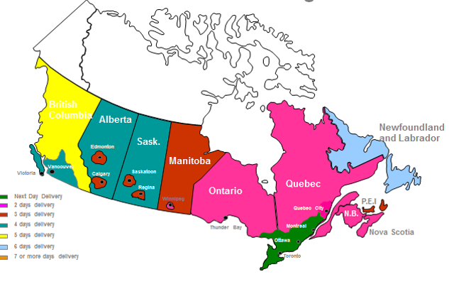 Shipping to Canada with Courier Service International 