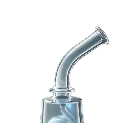 Bong en verre avec bol pour herbe sèche