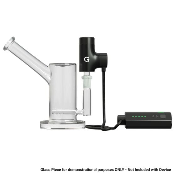 G Pen Hyer vaporizer with glass bong