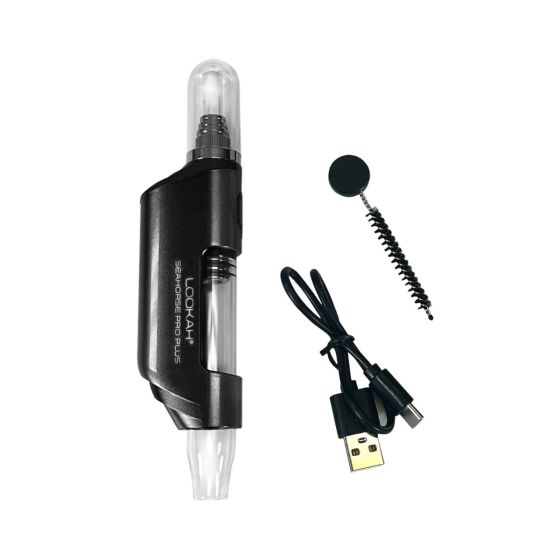 Lookah Seahorse Pro Plus with USB-C cable and cleaning brush