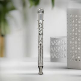 Steel-colored DynaVap UniDyn portable dry herb vaporizer, crafted with premium titanium and stainless steel, featuring an ergonomic design, efficient heat activation, and battery-free vaping for smooth, flavorful cannabis sessions. 