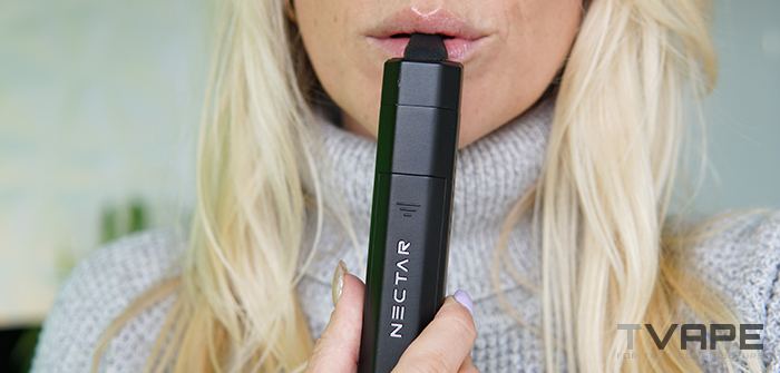 Nectar Hex in a mouth about to be used