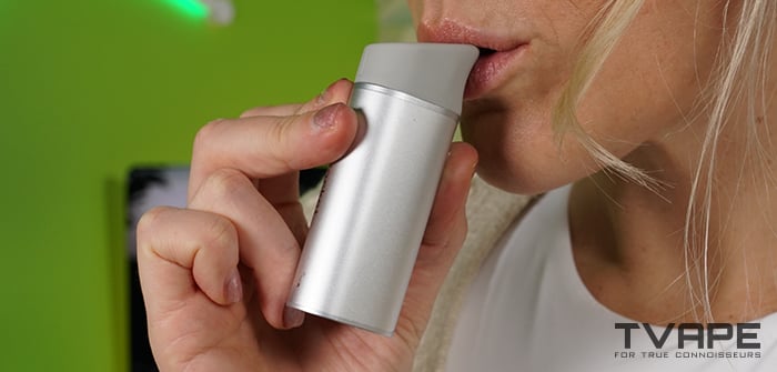 Yocan Black Pocket being used by woman