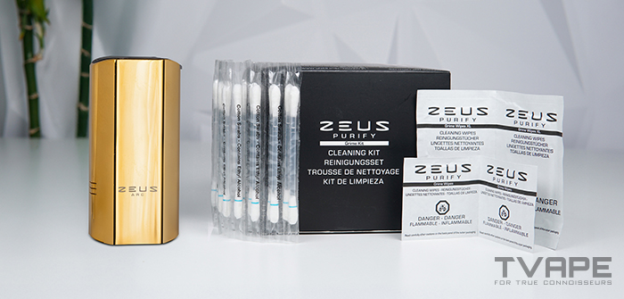 Tous les accessoires de nettoyage Zeus Arc Gt4 sont inclus.